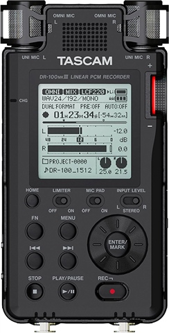 Tascam DR-100MKIII Portable Linear PCM Stereo Recorder, B - CeX